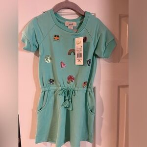 Toddler Girl’s 2t Aqua Romper with beautiful designs
